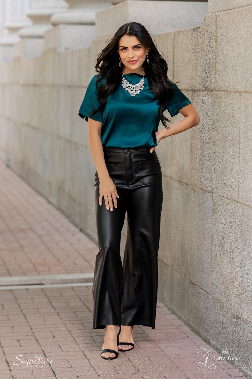 The Danielle 2021 Zi Signature Collection Necklace - Paparazzi Accessories- Flat Lay -CarasShop.com - Paparazzi Jewelry by Cara Jewels