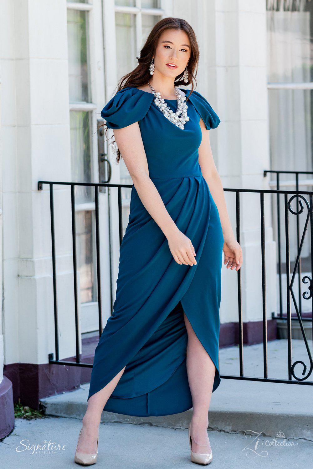 The Janie 2021 Zi Signature Collection Necklace - Paparazzi Accessories stylized on model in casual dress - CarasShop.com - Paparazzi Jewelry by Cara Jewels