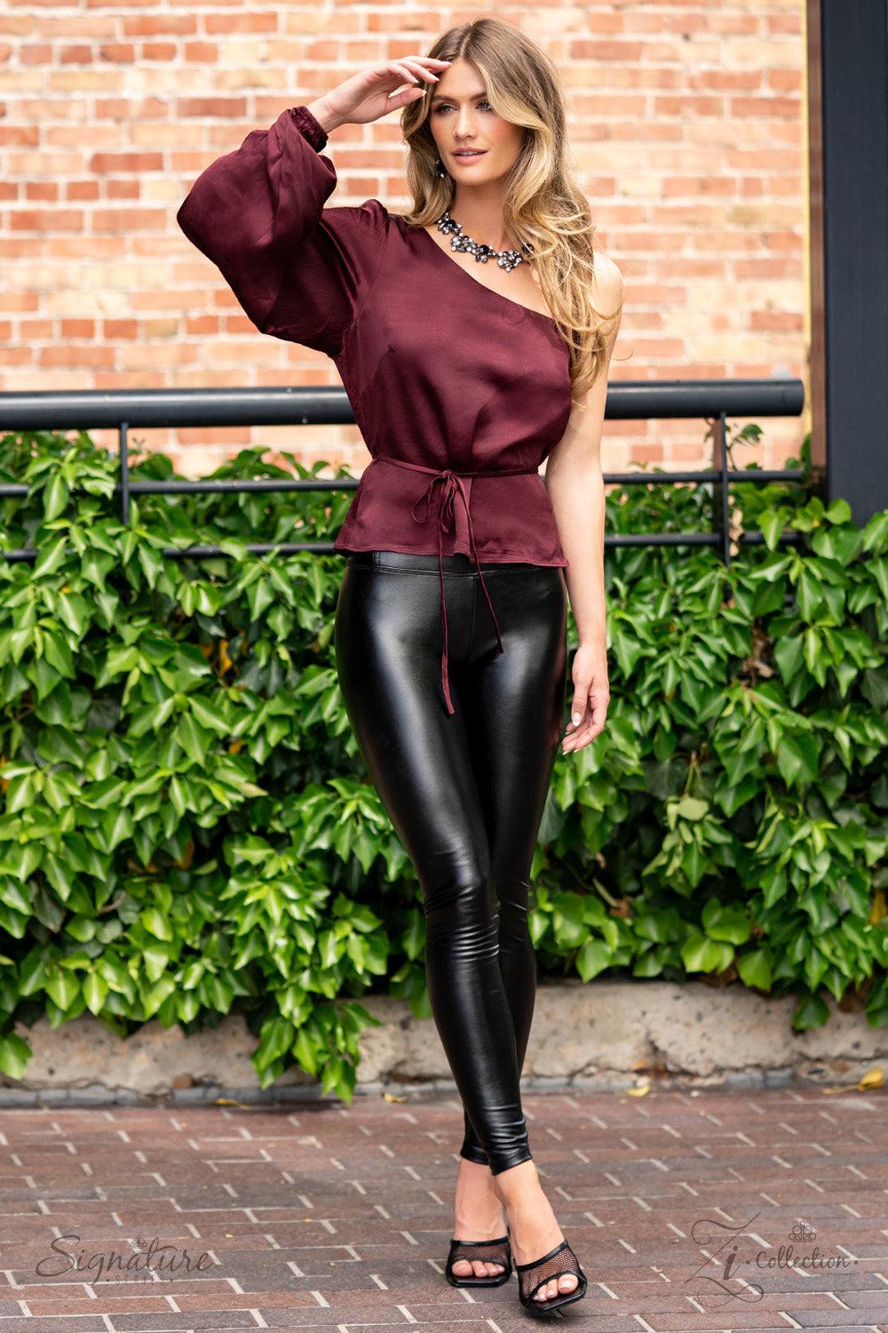 The Kim 2022 Zi Signature Collection Necklace - Paparazzi Accessories stylized on model in casual dress - CarasShop.com - Paparazzi Jewelry by Cara Jewels