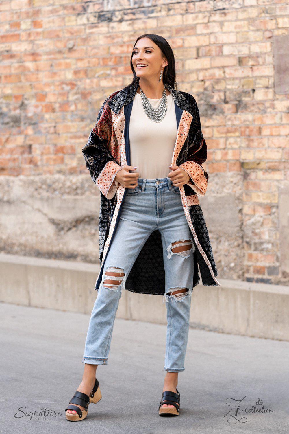 The NaKisha 2021 Zi Signature Collection Necklace - Paparazzi Accessories stylized on model in casual dress - CarasShop.com - Paparazzi Jewelry by Cara Jewels