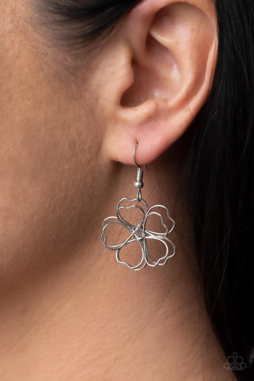 Time to GROW Silver & Rose Gold Flower Necklace - Paparazzi Accessories - free matching earrings -CarasShop.com - Paparazzi Jewelry by Cara Jewels