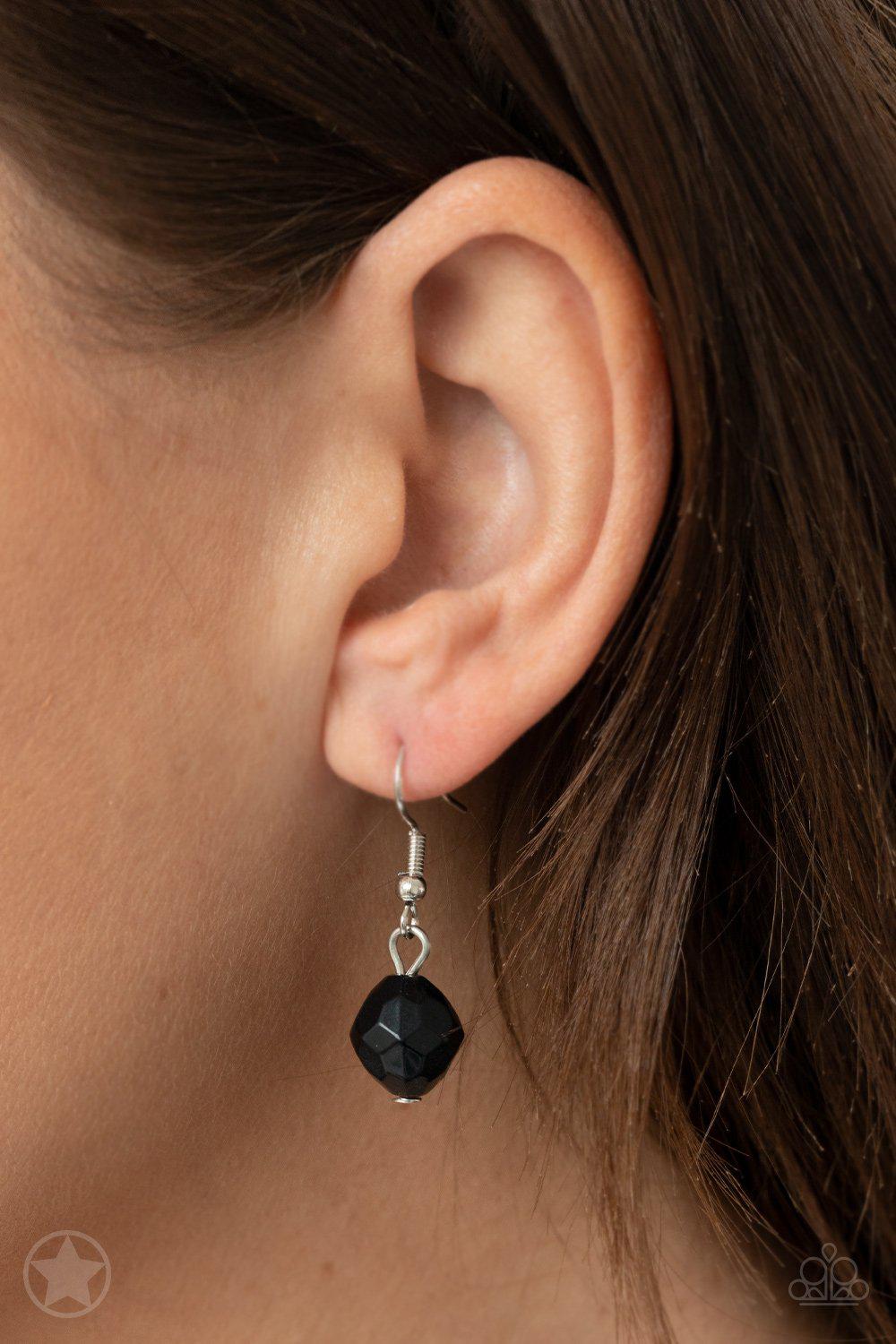 Total Eclipse of the Heart Long Silver Tassel Necklace - Paparazzi Accessories - free matching earrings -CarasShop.com - Paparazzi Jewelry by Cara Jewels