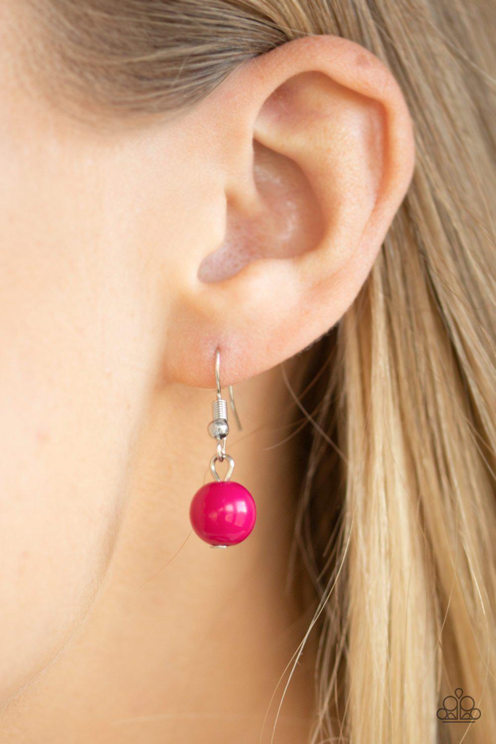 Tour de Trendsetter Multi Pink, Blue and Green Necklace - Paparazzi Accessories - free matching earrings -CarasShop.com - Paparazzi Jewelry by Cara Jewels