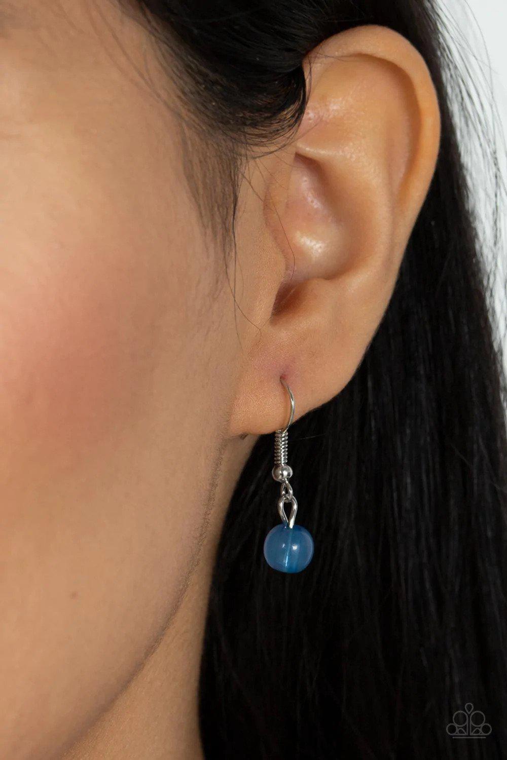 Tropical Tourist Blue Necklace - Paparazzi Accessories - free matching earrings -CarasShop.com - Paparazzi Jewelry by Cara Jewels