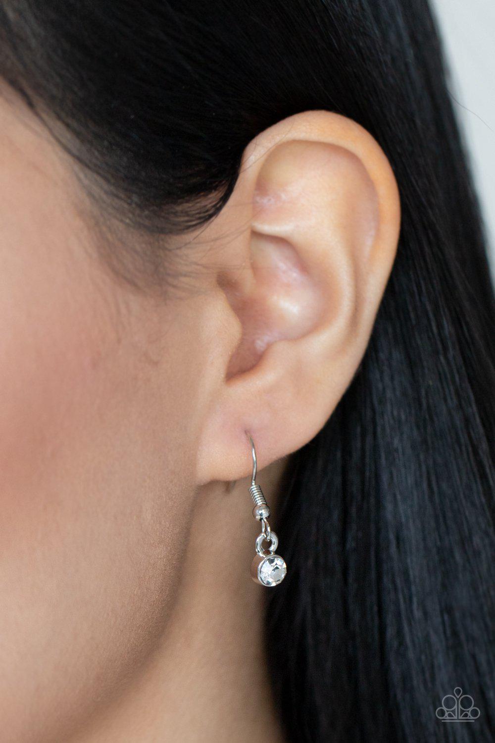 Undiluted Dazzle Green Rhinestone Necklace - Paparazzi Accessories - free matching earrings -CarasShop.com - Paparazzi Jewelry by Cara Jewels