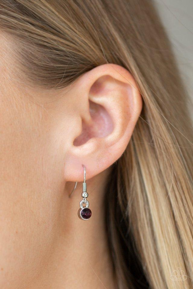 Walk On The WILDFLOWER Side Purple Necklace - Paparazzi Accessories - free matching earrings -CarasShop.com - Paparazzi Jewelry by Cara Jewels