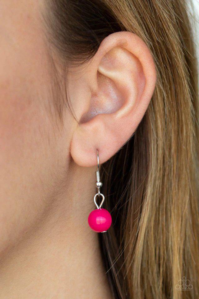 Walk This BROADWAY Pink Necklace - Paparazzi Accessories - free matching earrings -CarasShop.com - Paparazzi Jewelry by Cara Jewels
