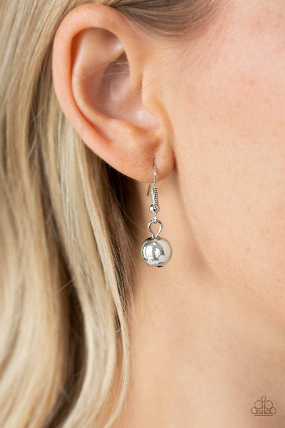 Welcome To The Big Leagues Silver and Iridescent Bead Necklace - Paparazzi Accessories