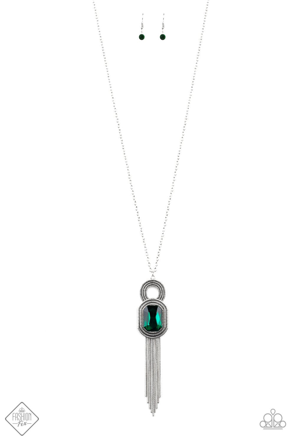 A Good TALISMAN Is Hard To Find Emerald Green Pendant Necklace - Paparazzi Accessories- lightbox - CarasShop.com - Paparazzi Jewelry by Cara Jewels