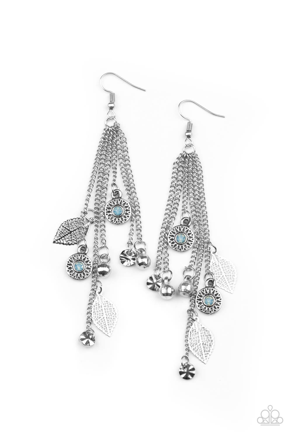 A Natural Charmer Blue Charm Earrings - Paparazzi Accessories- lightbox - CarasShop.com - Paparazzi Jewelry by Cara Jewels