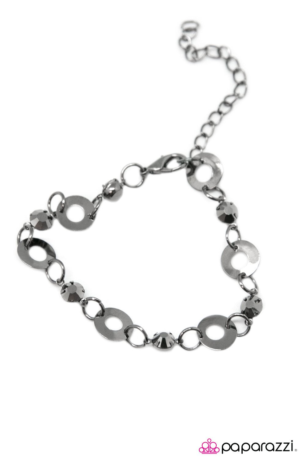 A Simple Observation Gunmetal Black Bracelet - Paparazzi Accessories- lightbox - CarasShop.com - Paparazzi Jewelry by Cara Jewels