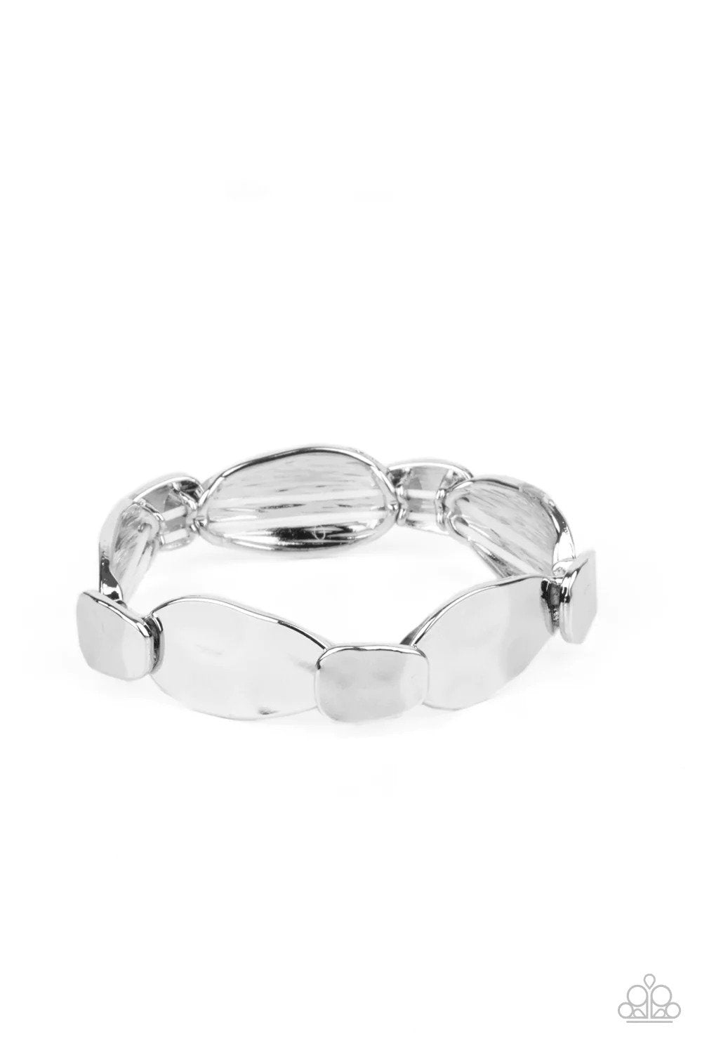 Absolutely Applique Silver Bracelet - Paparazzi Accessories- lightbox - CarasShop.com - Paparazzi Jewelry by Cara Jewels
