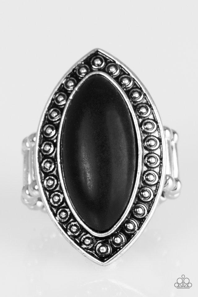 Aiming For Amazon Black Stone Ring - Paparazzi Accessories- lightbox - CarasShop.com - Paparazzi Jewelry by Cara Jewels