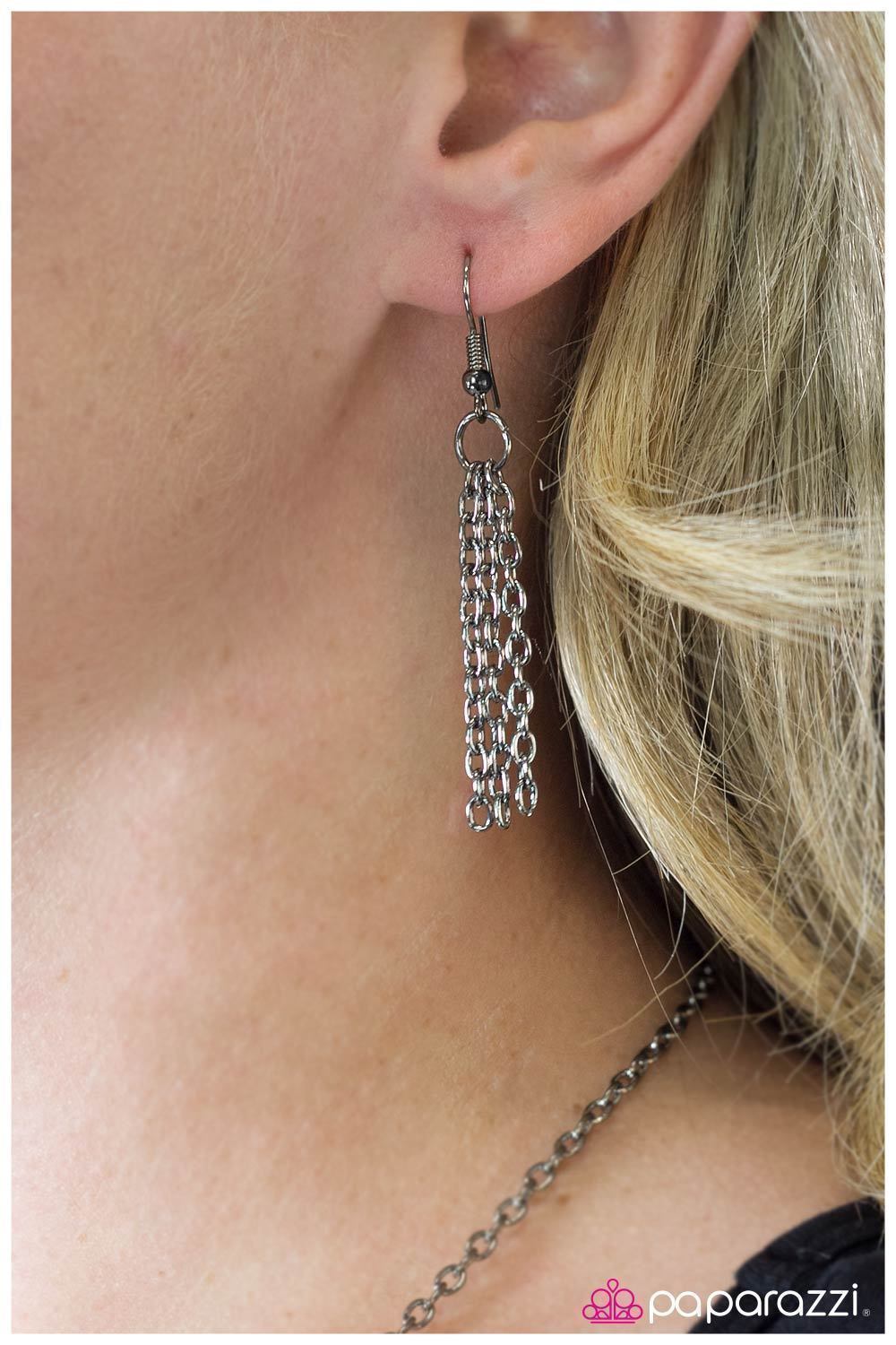 Ain't No Mountain High Enough Gunmetal and Brown Necklace - Paparazzi Accessories - free matching earrings -CarasShop.com - Paparazzi Jewelry by Cara Jewels