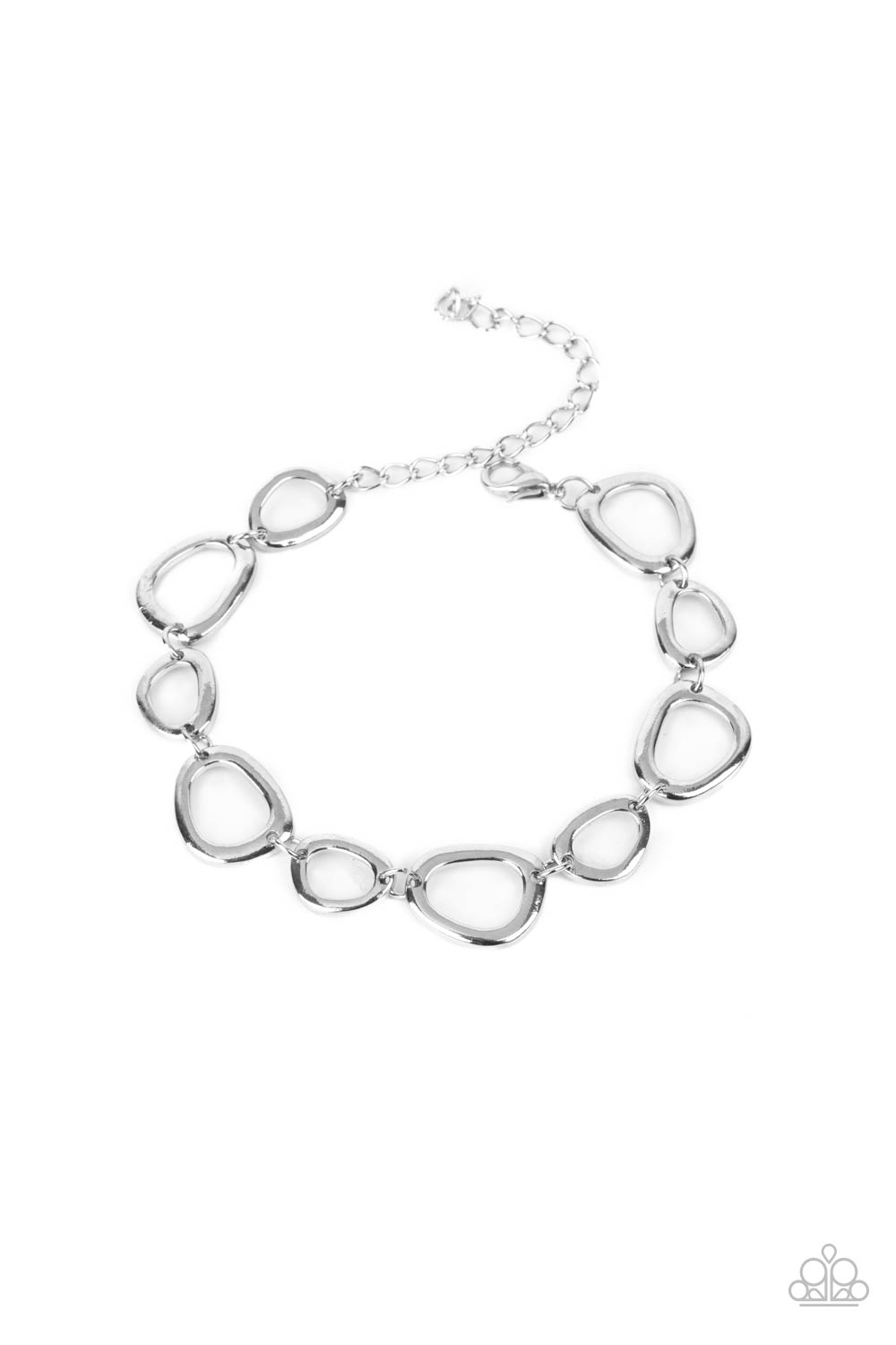 All That Mod Silver Bracelet - Paparazzi Accessories- lightbox - CarasShop.com - Paparazzi Jewelry by Cara Jewels