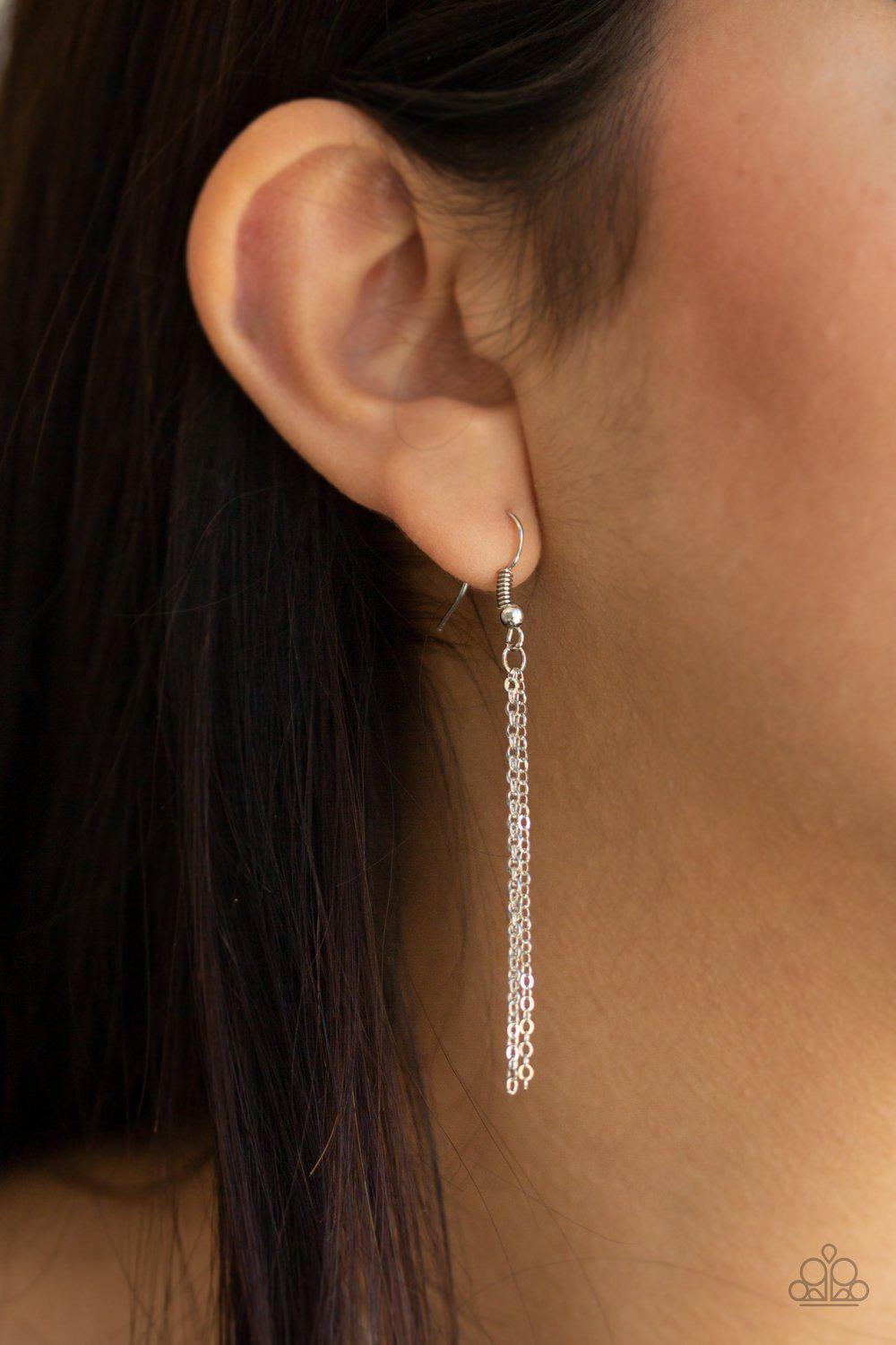 All Things Are Possible Silver Inspirational Necklace and matching Earrings - Paparazzi Accessories - free matching earrings -CarasShop.com - Paparazzi Jewelry by Cara Jewels