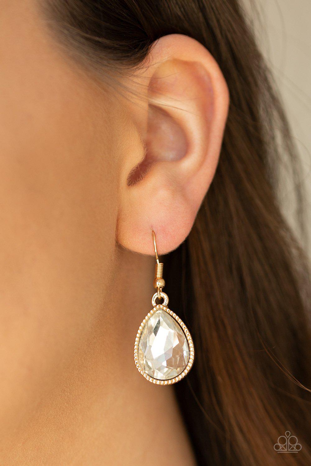 All Toget-HEIR Now Gold Necklace - Paparazzi Accessories - free matching earrings -CarasShop.com - Paparazzi Jewelry by Cara Jewels