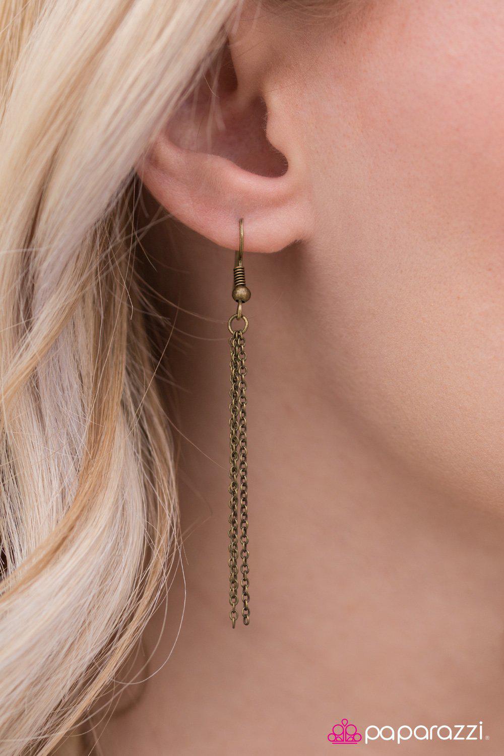 Always BeYOUtiful Brass Necklace - Paparazzi Accessories - free matching earrings -CarasShop.com - Paparazzi Jewelry by Cara Jewels