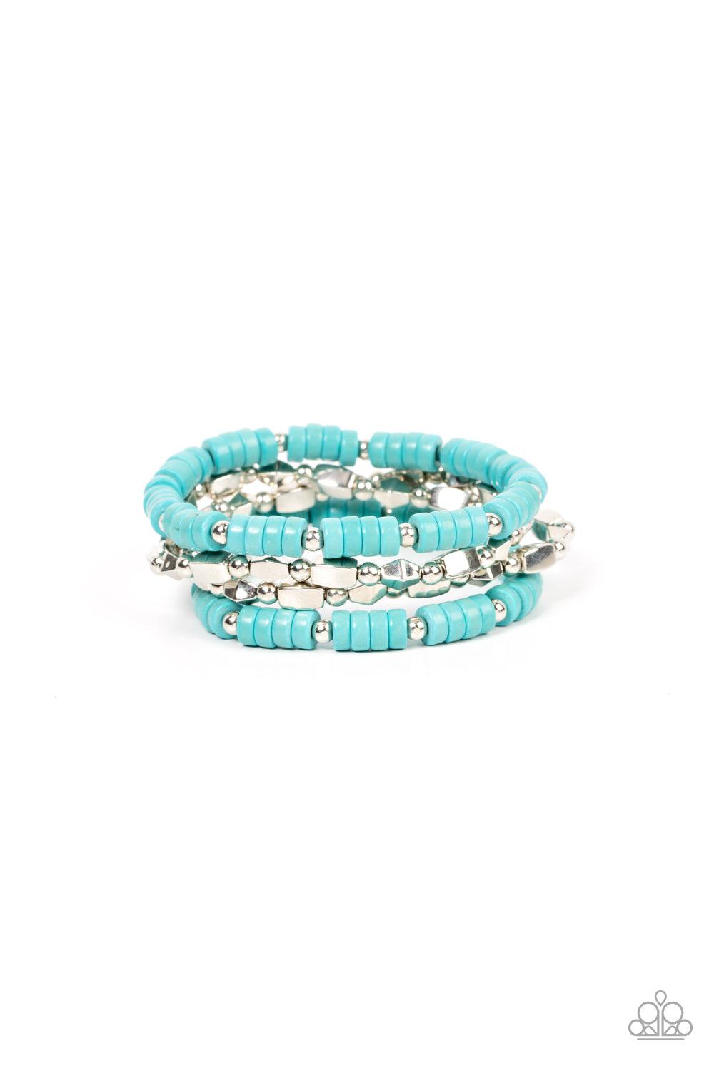 Anasazi Apothecary Turquoise Blue Stone Bracelet - Paparazzi Accessories- lightbox - CarasShop.com - Paparazzi Jewelry by Cara Jewels