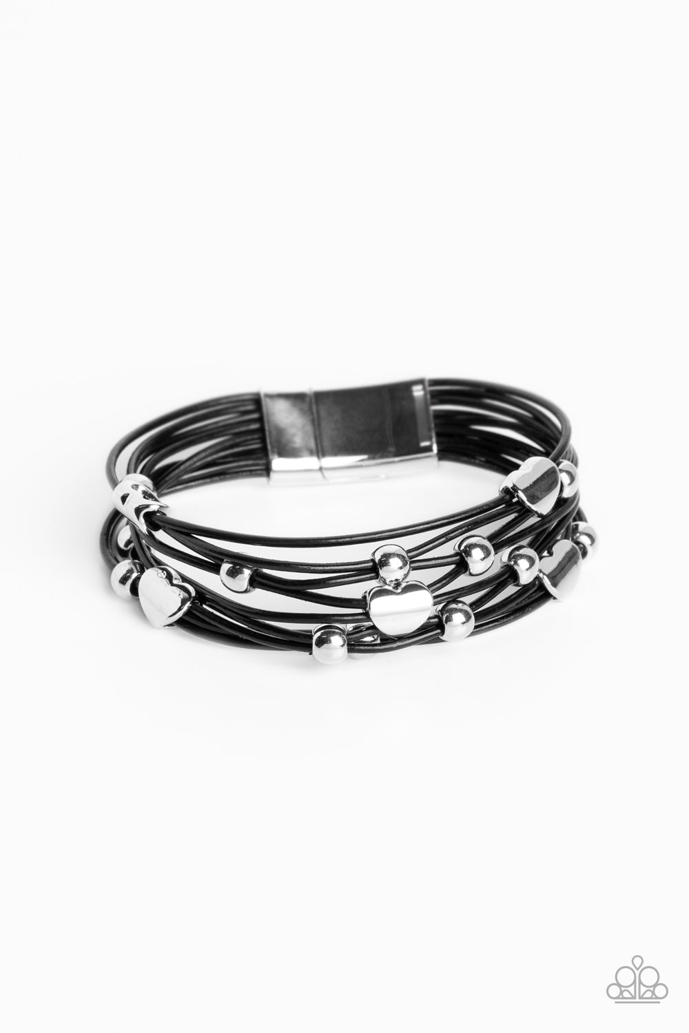 Aphrodite Ascending Black Bracelet - Paparazzi Accessories- lightbox - CarasShop.com - Paparazzi Jewelry by Cara Jewels
