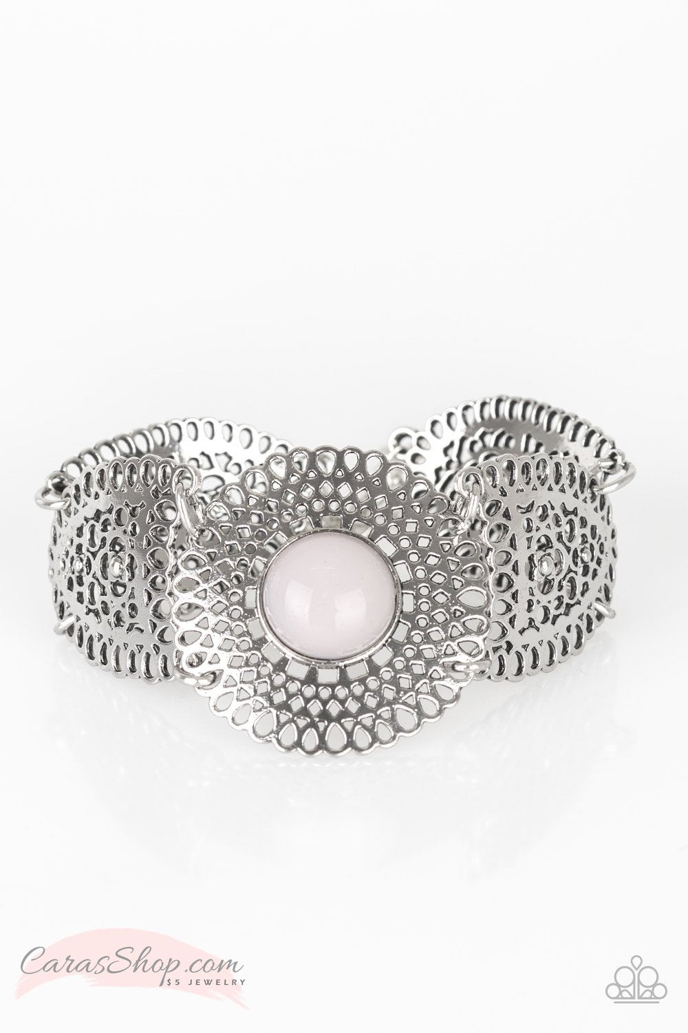 Avant-VANGUARD Silver Bracelet - Paparazzi Accessories- lightbox - CarasShop.com - Paparazzi Jewelry by Cara Jewels