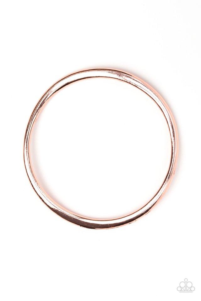 Awesomely Asymmetrical Copper Bangle Bracelet - Paparazzi Accessories- lightbox - CarasShop.com - Paparazzi Jewelry by Cara Jewels