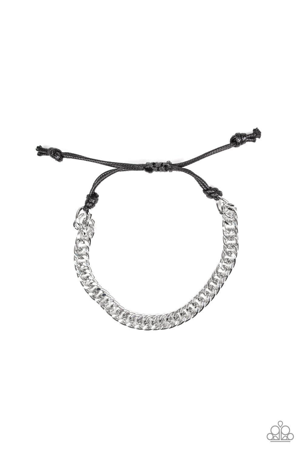 AWOL Men's Silver Chain Knot Bracelet - Paparazzi Accessories- lightbox - CarasShop.com - Paparazzi Jewelry by Cara Jewels