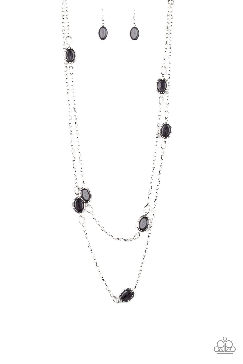 Back For More Black Necklace - Paparazzi Accessories- lightbox - CarasShop.com - Paparazzi Jewelry by Cara Jewels