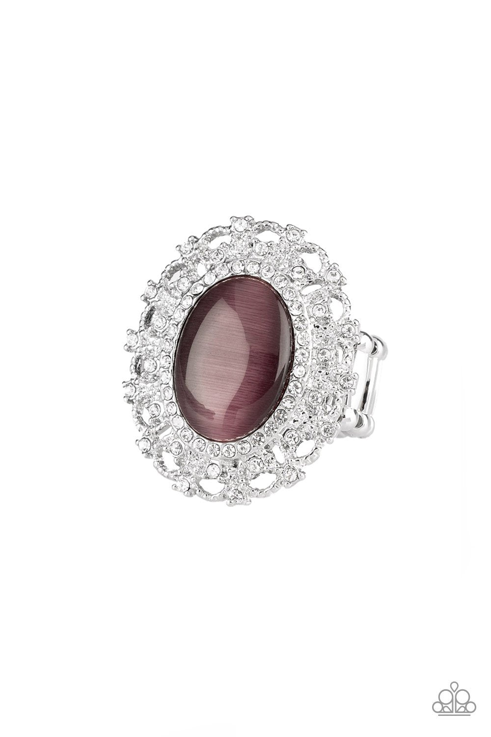Baroque The Spell Purple Moonstone Ring - Paparazzi Accessories- lightbox - CarasShop.com - Paparazzi Jewelry by Cara Jewels
