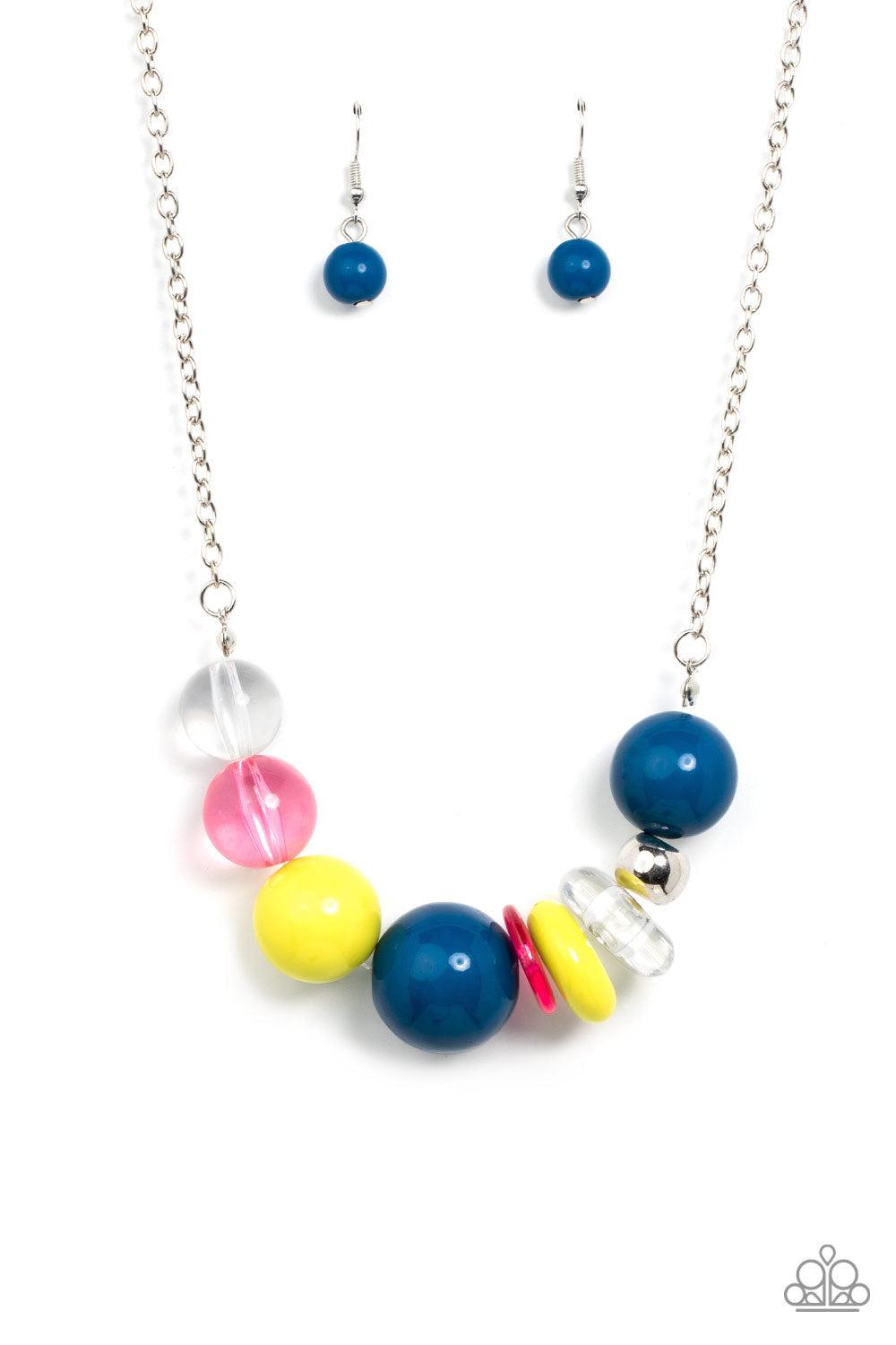 Bauble Bonanza Multi Acrylic Necklace - Paparazzi Accessories- lightbox - CarasShop.com - Paparazzi Jewelry by Cara Jewels