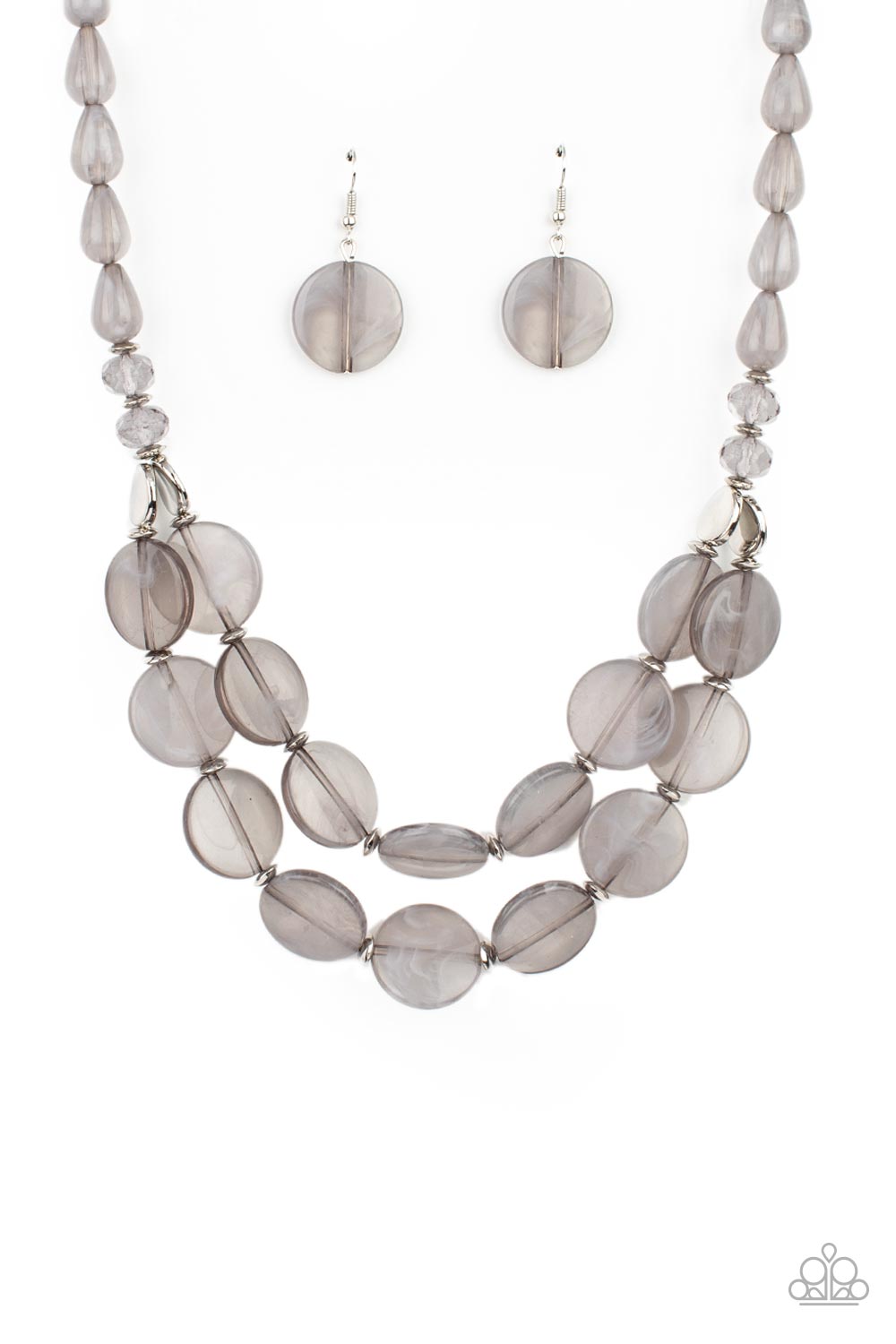 Beach Day Demure Silver Necklace - Paparazzi Accessories- lightbox - CarasShop.com - Paparazzi Jewelry by Cara Jewels