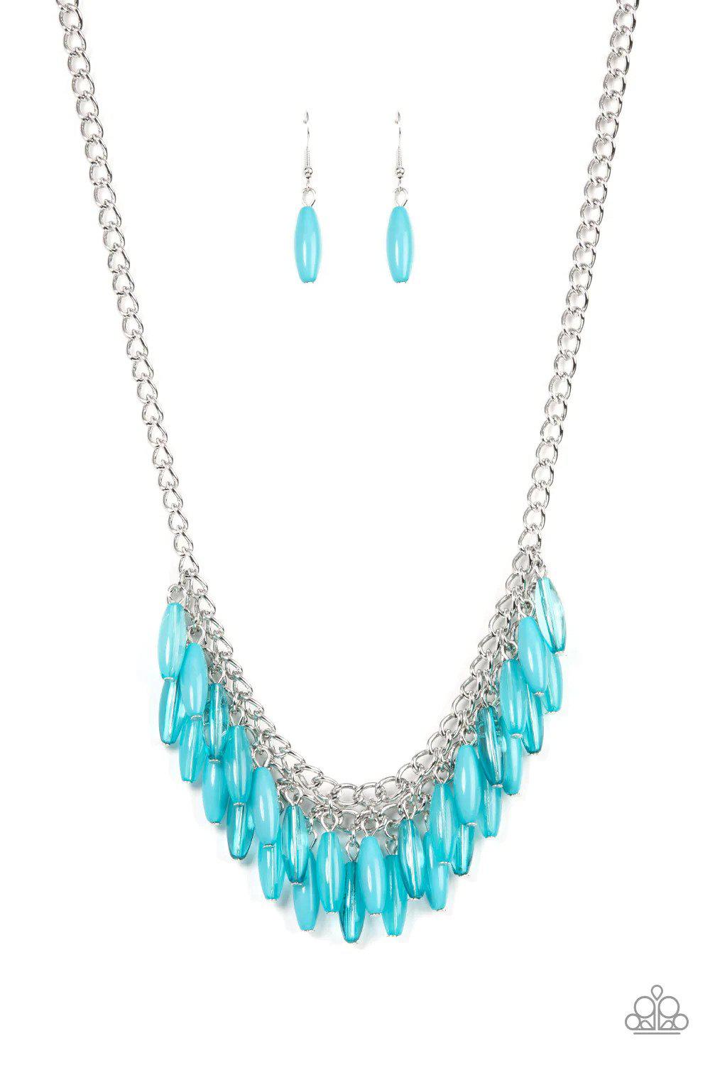 Beach House Hustle Blue Necklace - Paparazzi Accessories- lightbox - CarasShop.com - Paparazzi Jewelry by Cara Jewels