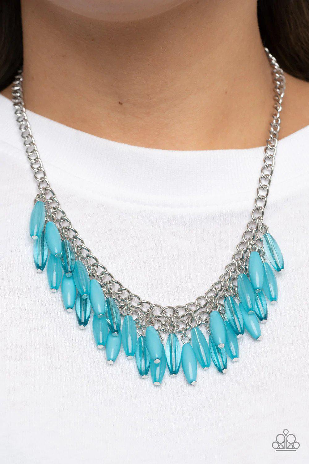 Beach House Hustle Blue Necklace - Paparazzi Accessories- lightbox - CarasShop.com - Paparazzi Jewelry by Cara Jewels