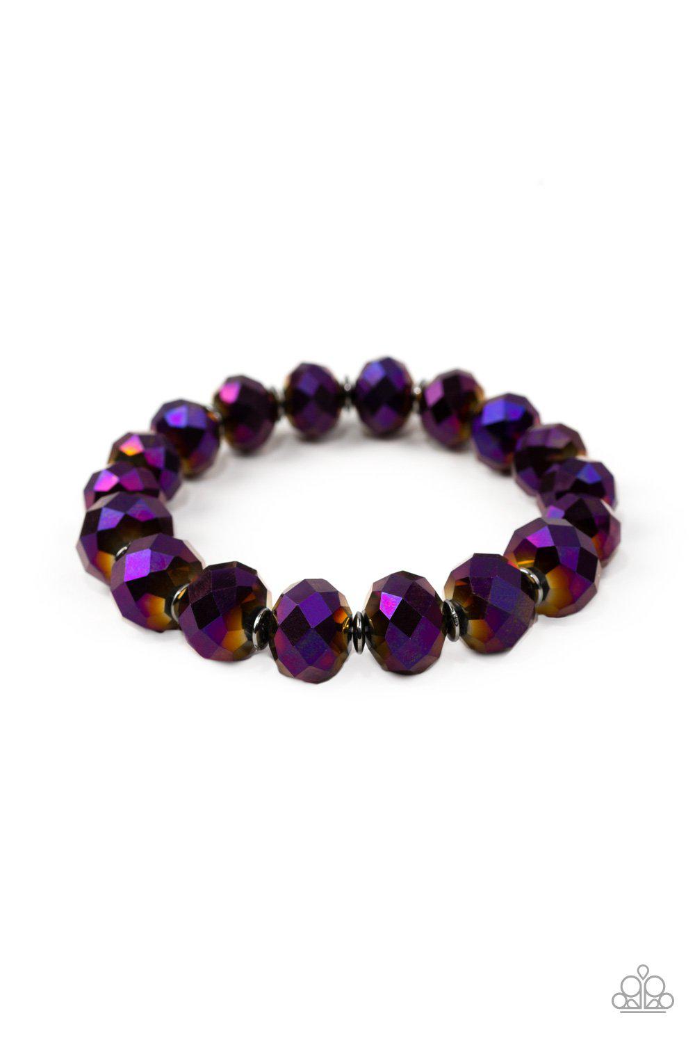 Beautifully Bewitching Purple Bracelet - Paparazzi Accessories- lightbox - CarasShop.com - Paparazzi Jewelry by Cara Jewels