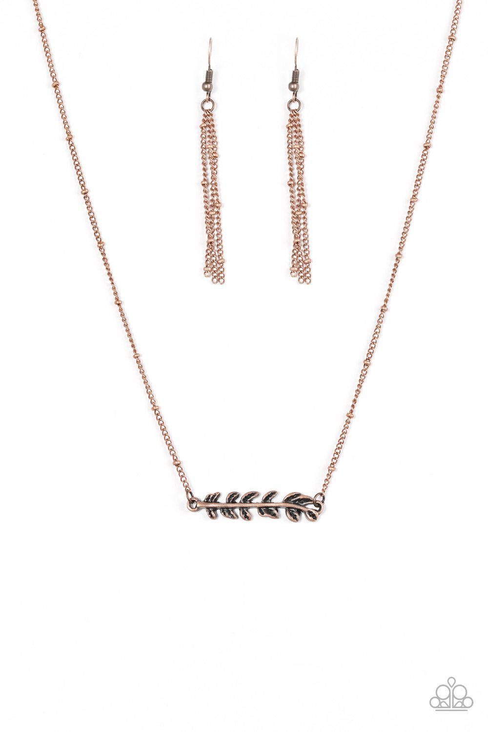 Beautifully Branching Copper Necklace - Paparazzi Accessories- lightbox - CarasShop.com - Paparazzi Jewelry by Cara Jewels