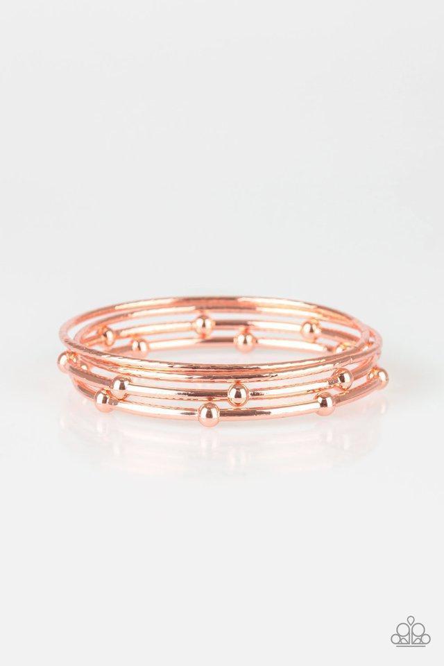 Beauty Basic Copper Bangle Bracelet Set - Paparazzi Accessories- lightbox - CarasShop.com - Paparazzi Jewelry by Cara Jewels