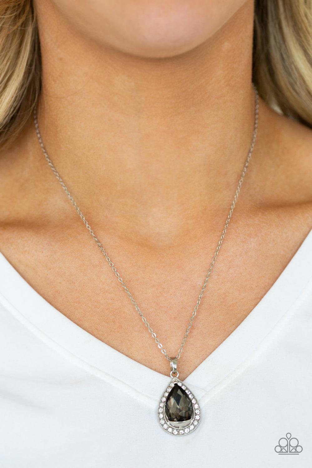 Because I'm Queen Silver Necklace - Paparazzi Accessories- lightbox - CarasShop.com - Paparazzi Jewelry by Cara Jewels