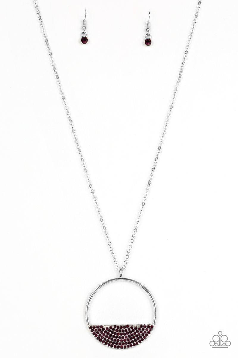 Bet Your Bottom Dollar Purple Rhinestone Necklace - Paparazzi Accessories- lightbox - CarasShop.com - Paparazzi Jewelry by Cara Jewels