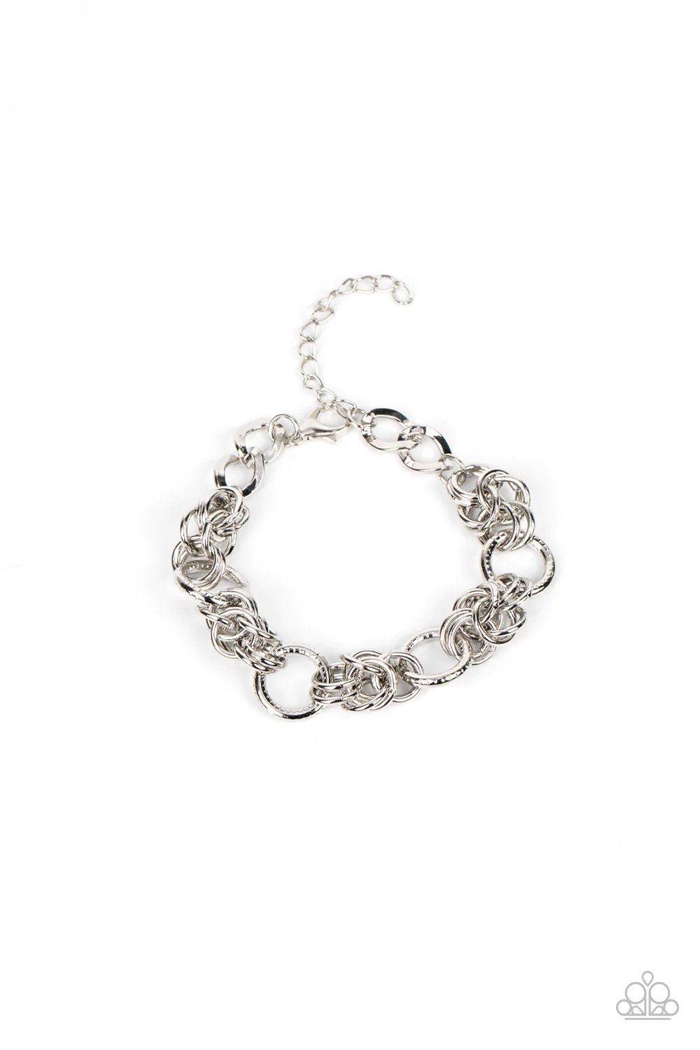 Big City Chic Silver Bracelet - Paparazzi Accessories- lightbox - CarasShop.com - Paparazzi Jewelry by Cara Jewels