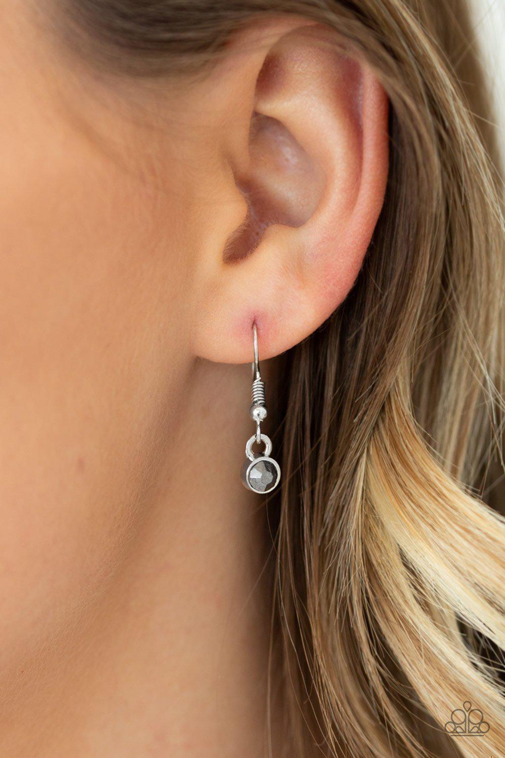 Bighearted Silver Heart Necklace - Paparazzi Accessories - free matching earrings -CarasShop.com - Paparazzi Jewelry by Cara Jewels