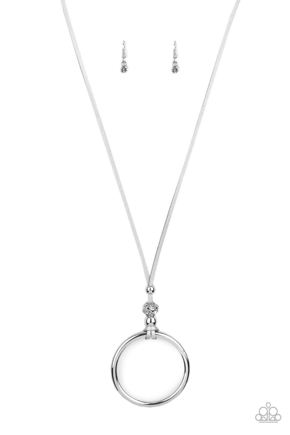 BLING into Focus Silver Necklace - Paparazzi Accessories- lightbox - CarasShop.com - Paparazzi Jewelry by Cara Jewels