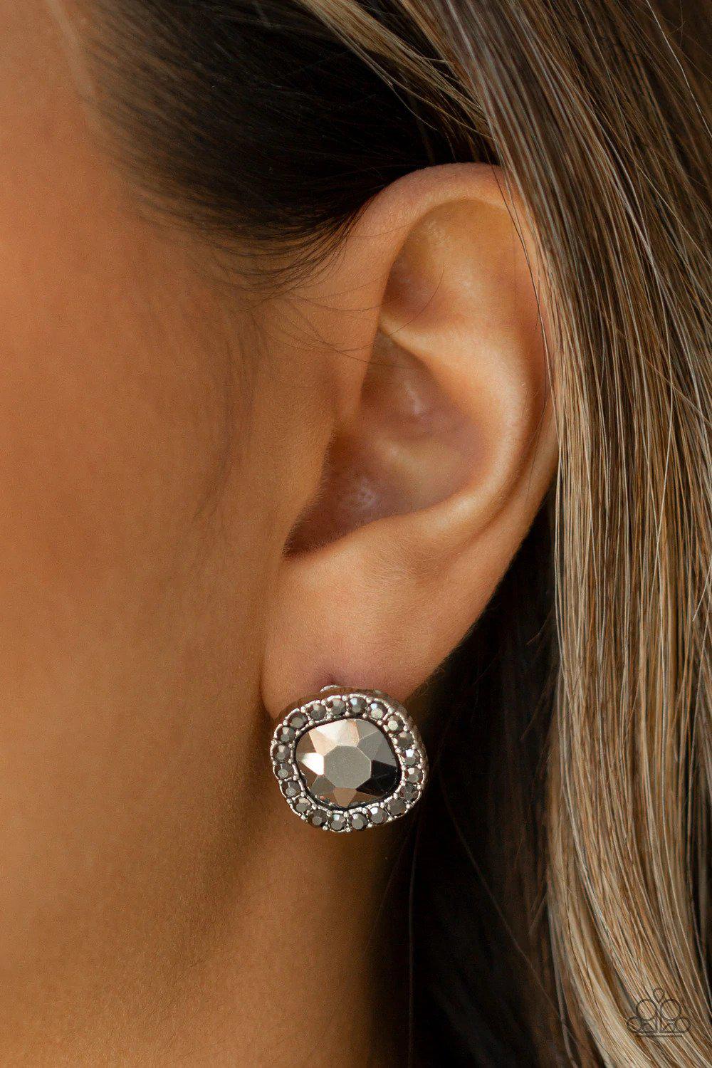 Bling Tastic! Silver Earrings - Paparazzi Accessories- lightbox - CarasShop.com - Paparazzi Jewelry by Cara Jewels