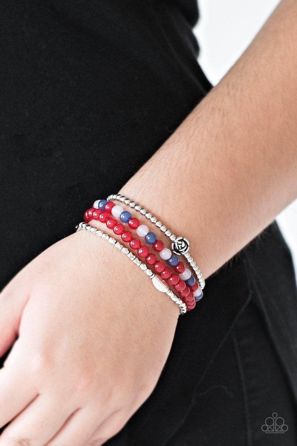 Blooming Buttercups Multi-color Bracelet Set - Paparazzi Accessories- on model - CarasShop.com - Paparazzi Jewelry by Cara Jewels