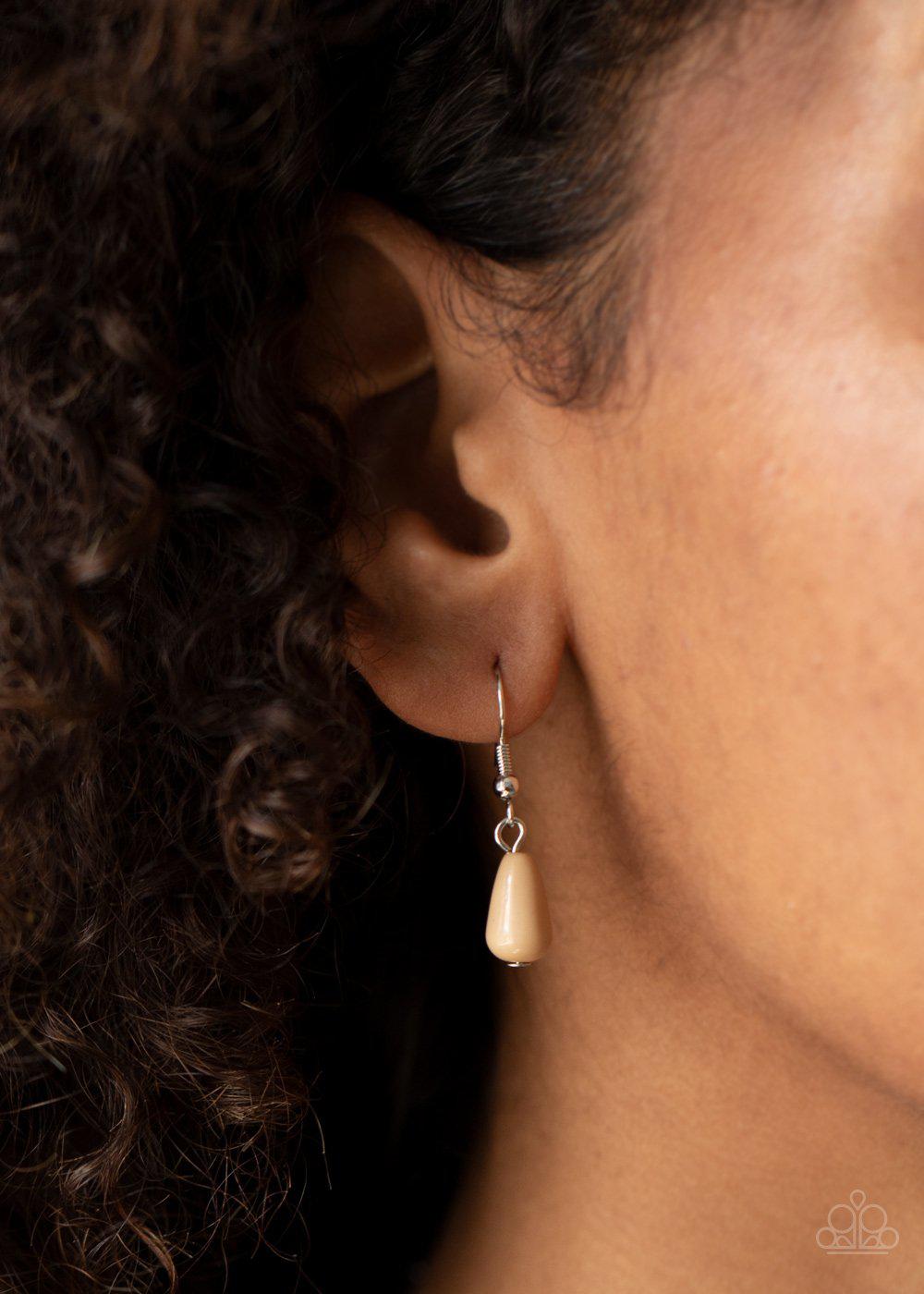 Bohemian Banquet Brown Necklace - Paparazzi Accessories - free matching earrings -CarasShop.com - Paparazzi Jewelry by Cara Jewels