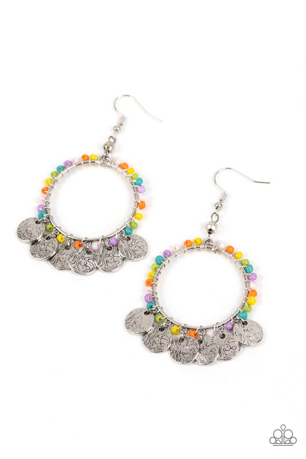 Bohemian Beach Blast Multi Seed Bead Earrings - Paparazzi Accessories- lightbox - CarasShop.com - Paparazzi Jewelry by Cara Jewels