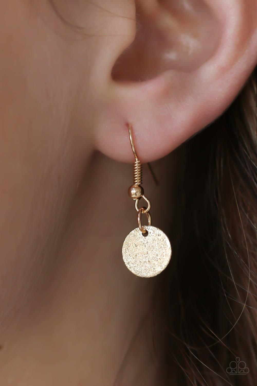 Bohemian Bombshell Gold Necklace - Paparazzi Accessories - free matching earrings -CarasShop.com - Paparazzi Jewelry by Cara Jewels