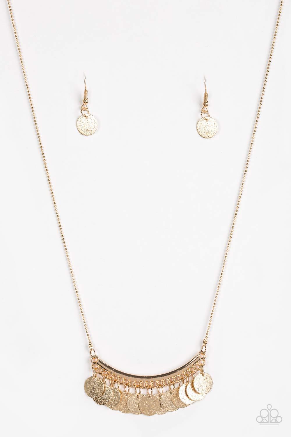 Bohemian Bombshell Gold Necklace - Paparazzi Accessories- lightbox - CarasShop.com - Paparazzi Jewelry by Cara Jewels