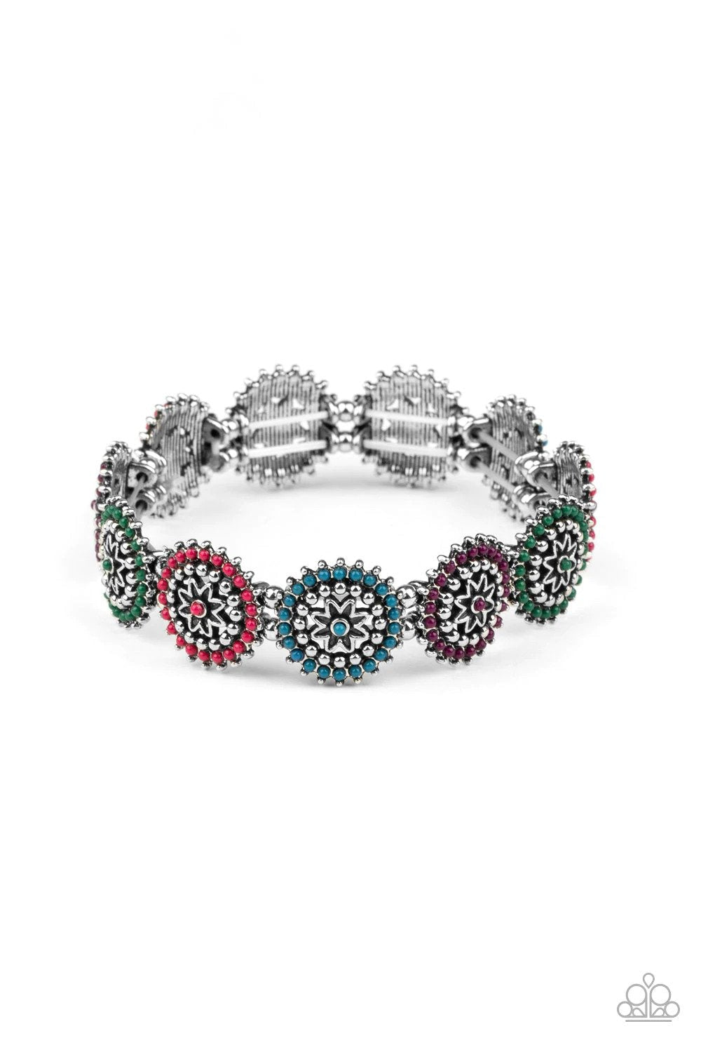 Bohemian Flowerbed Multi Bracelet - Paparazzi Accessories- lightbox - CarasShop.com - Paparazzi Jewelry by Cara Jewels