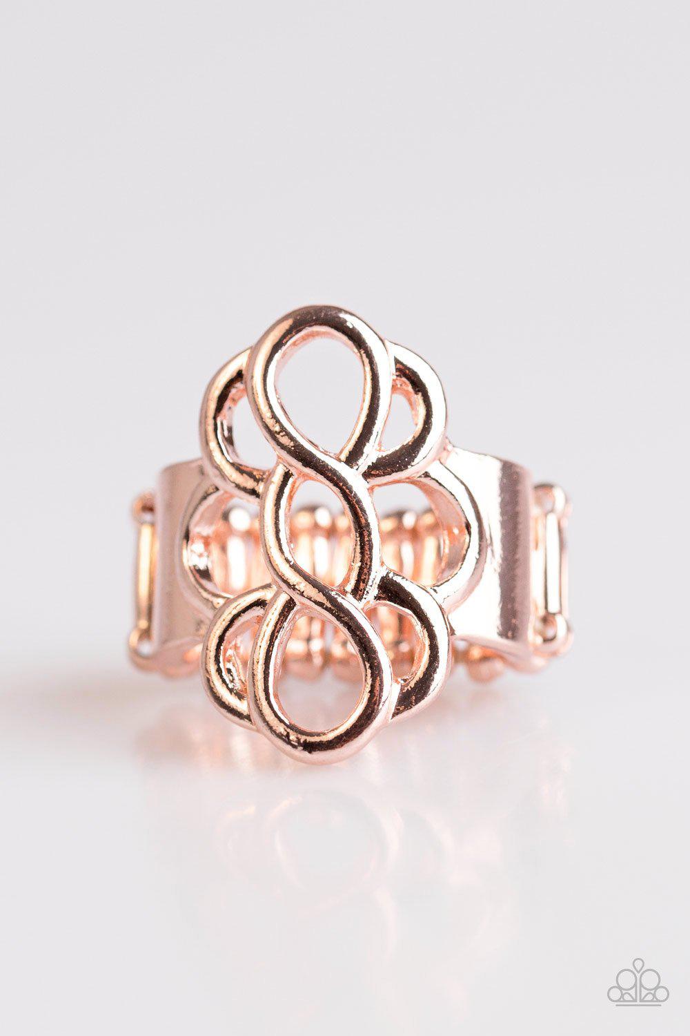 Breathe It All In Rose Gold Ring - Paparazzi Accessories- lightbox - CarasShop.com - Paparazzi Jewelry by Cara Jewels