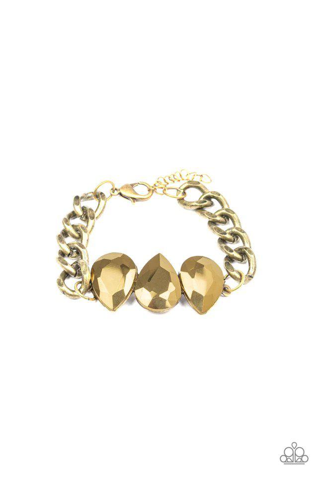 Bring Your Own Bling Brass Bracelet - Paparazzi Accessories- lightbox - CarasShop.com - Paparazzi Jewelry by Cara Jewels